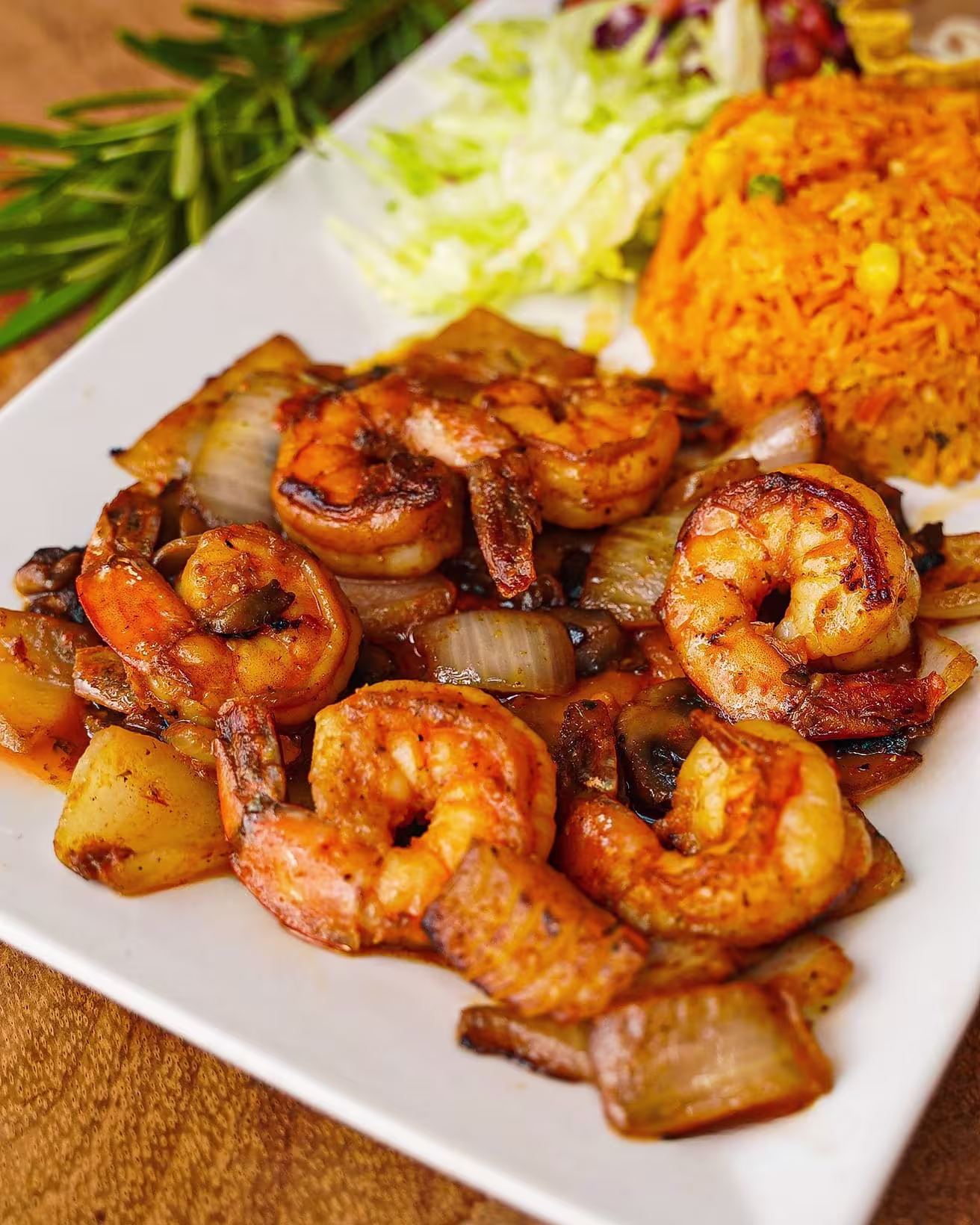 Camarones dinner menu